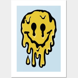 Acid Face Smiley Grime Melt Posters and Art